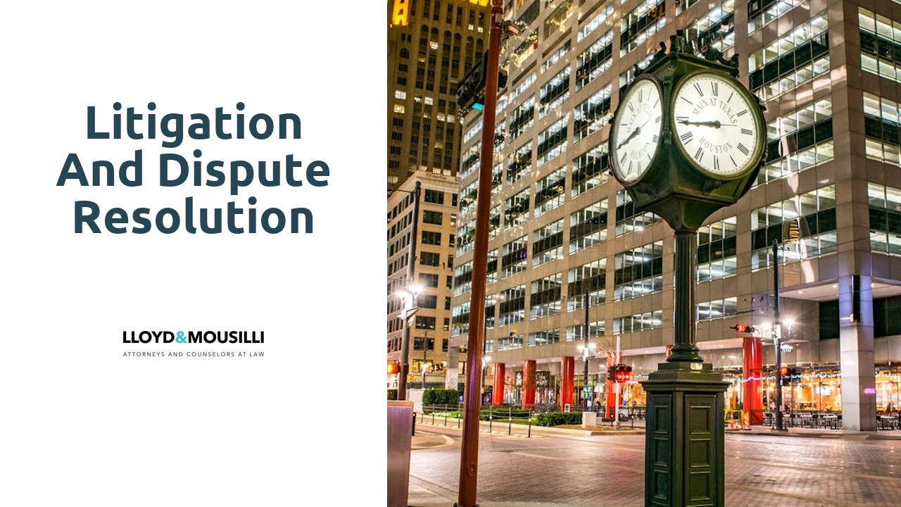 Litigation and Dispute Resolution